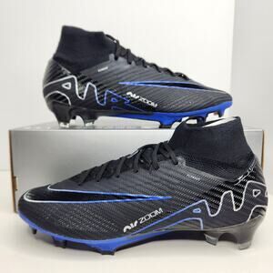 Nike Zoom Superfly 9 Elite FG Black/Game Royal Size 9.5 Men Soccer Cleats